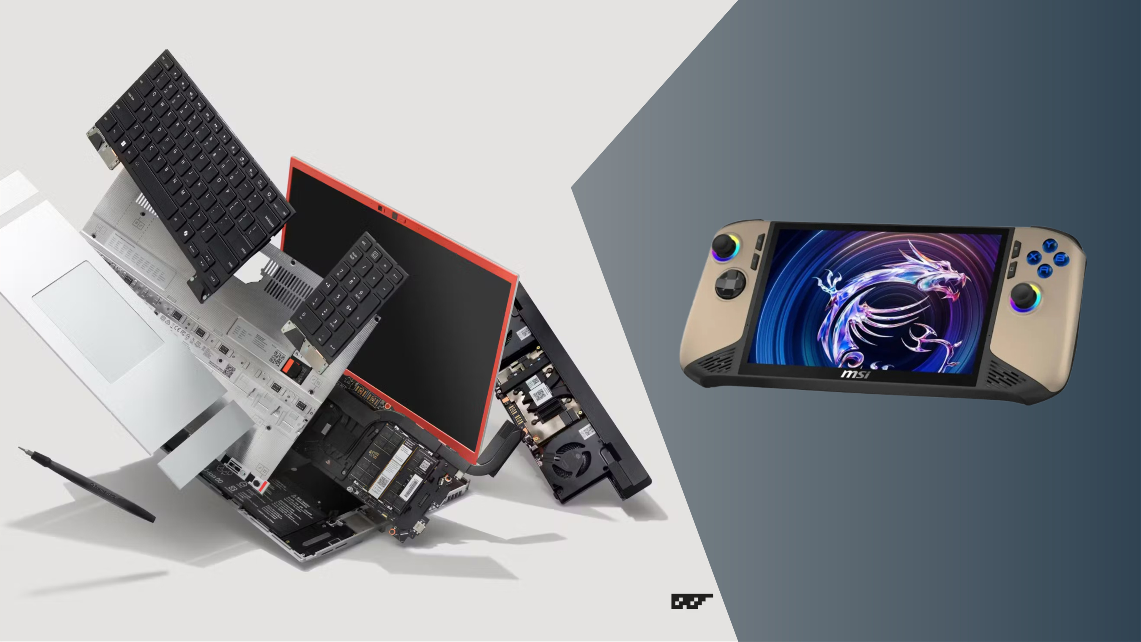 Framework Laptop 16 and MSI Claw 8 AI+ renders