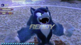 Sonic in Werehog mode in Sonic Unleashed.