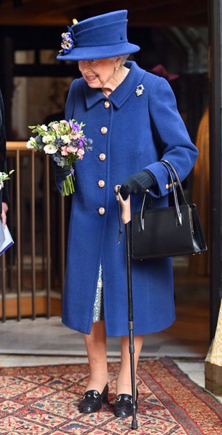 The Queen walking stick - The Queen And The Princess Royal Attend A Service Of Thanksgiving At Westminster Abbey