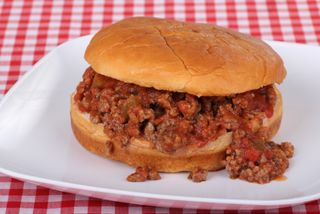 An American style Sloppy Joe sandwich