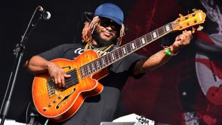 Thundercat performs on stage during Day 3 of Bestival 2018 at Lulworth Estate on August 4, 2018 in Lulworth Camp, England.