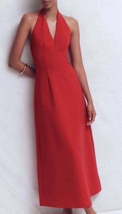 Boden, Halter Neck Empire Maxi Dress