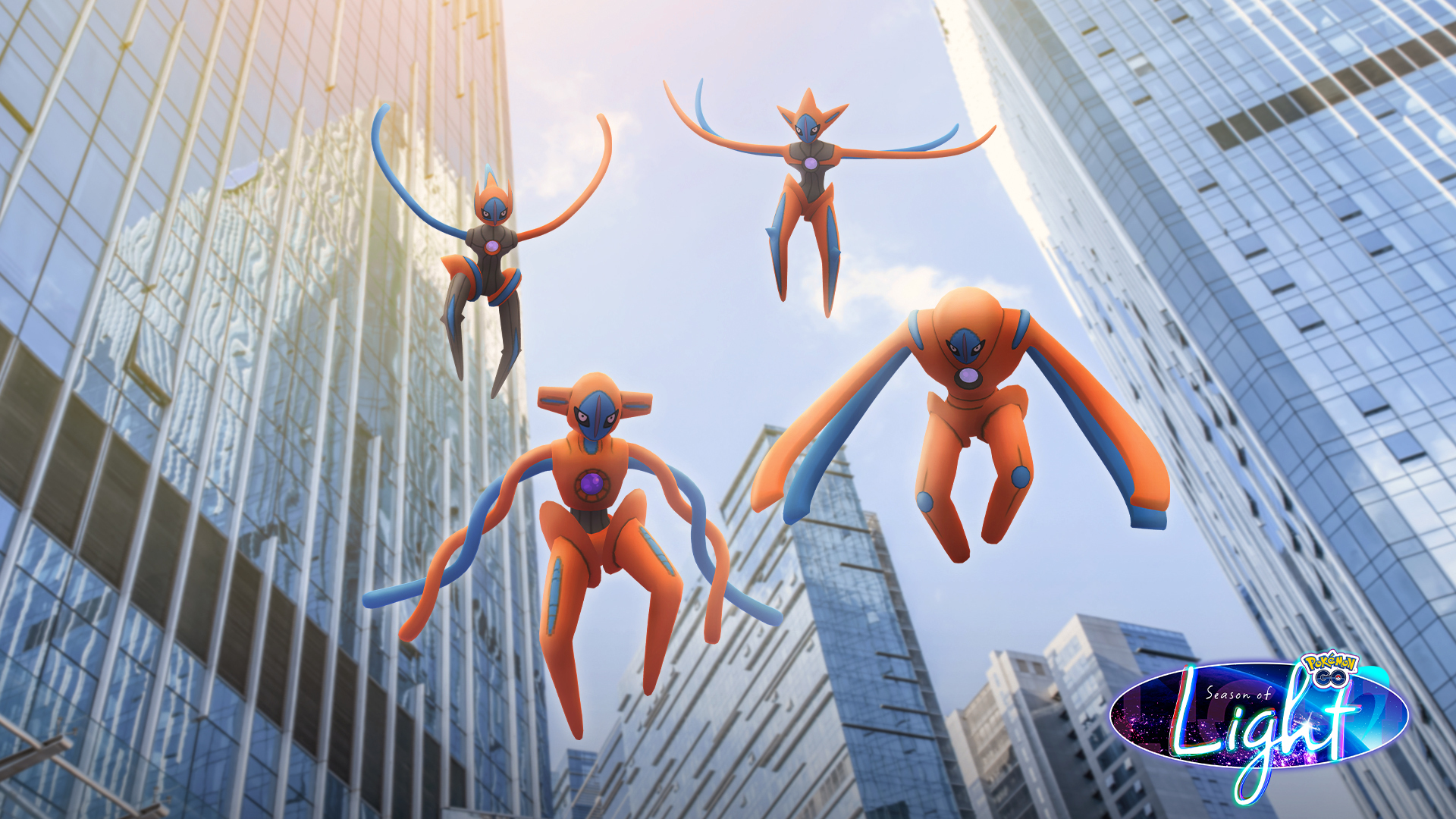 Несколько Deoxys в полете Pokemon Go