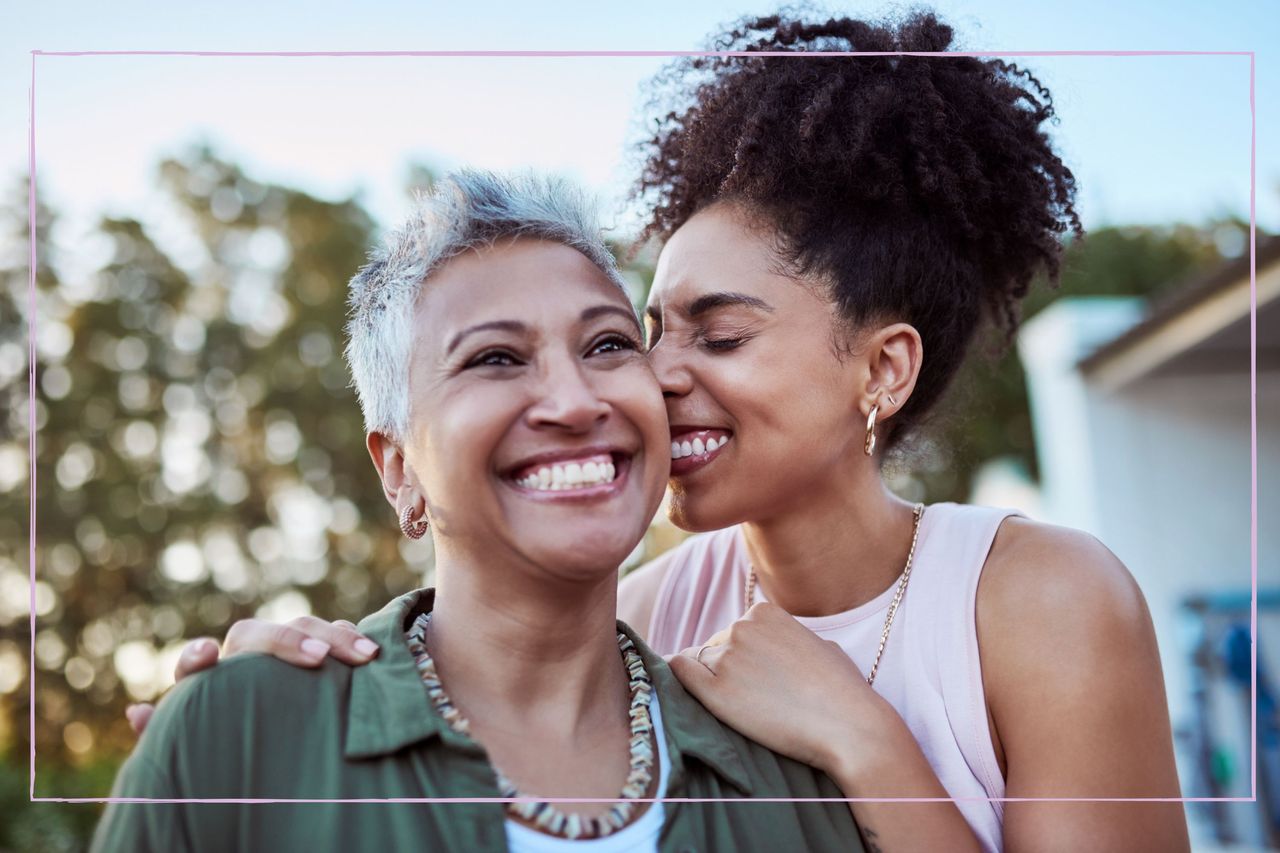 Adult daughter hugging her mother