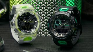 Casio G-Shock G-SQUAD GBA-900 Vital Energy watches in green and black