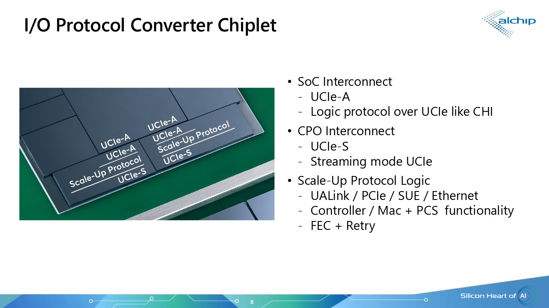 Alchip's and Ayar Labs's silicon photonics implementation.