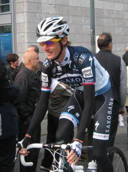 Andy Schleck (Saxo Bank) was one of the last riders to start.