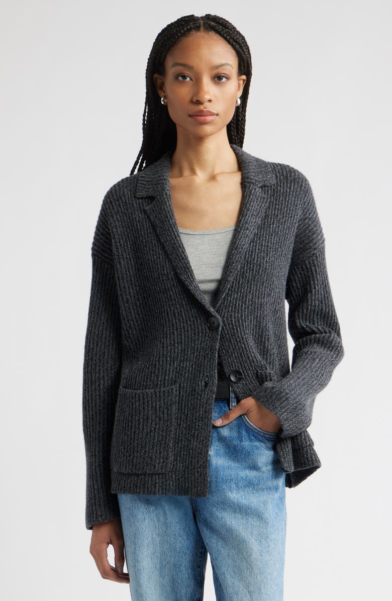 Rib Wool & Cashmere Cardigan