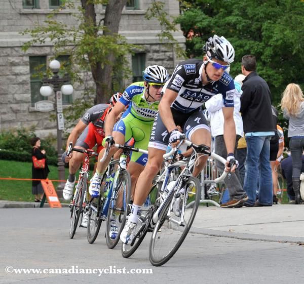 Jakob Fuglsang (Saxo Bank) leads the break