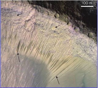 Slope Lineae (RSL) in Melas Chasma