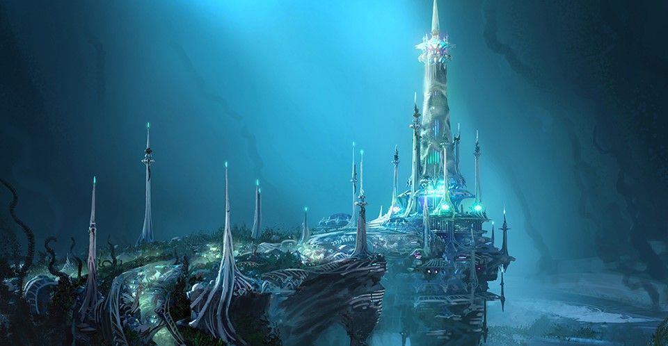 An underwater environment from Nauctis The Sunken Realm