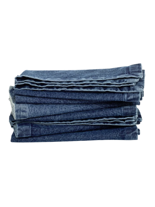 Stonewashed Blue Denim Napkins. Set of 4