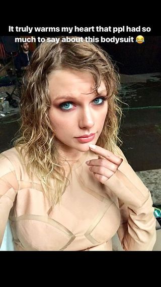 Taylor Swift in her nude bodysuit for Ready For It video