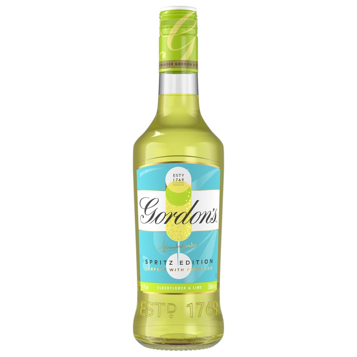 Gordon&amp;rsquo;s Spritz Edition Lime &amp;amp; Elderflower | 14.7% Vol | 50cl | Limited Edition | Made for Mixing With Prosecco | Fruity &amp;amp; Floral | Gin Liqueur