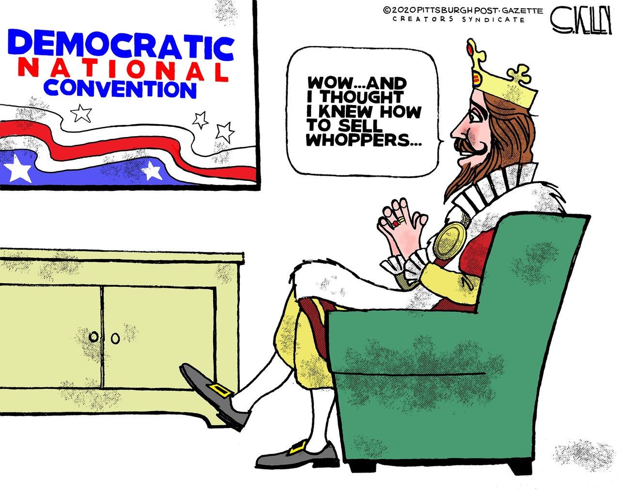 Political Cartoon U.S. Burger King DNC&amp;amp;nbsp;