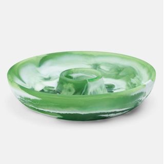 A swirl resin bowl in green