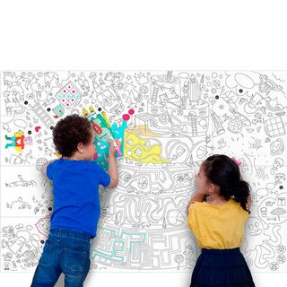 smallable giant play colouring in poster