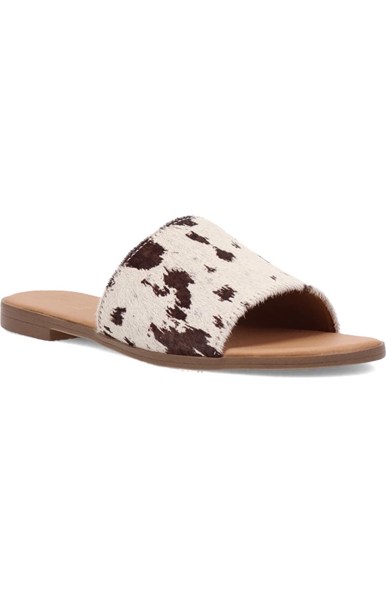 Tabby Genuine Calf Hair Slide Sandal