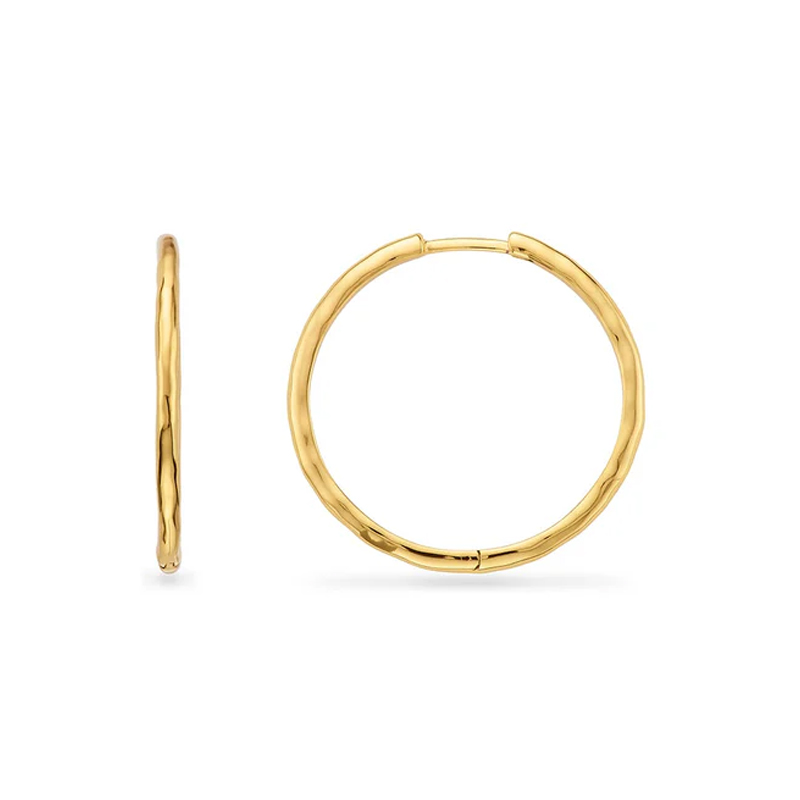 gold hoop earrings, abbott lyon