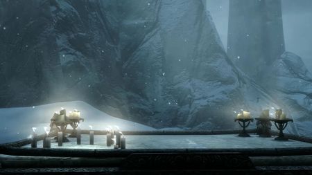 Candles flicker in the Particle Wind mod for Skyrim