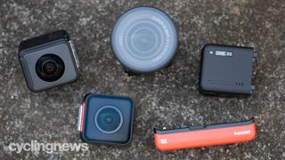 Insta360 One RS modular action camera detail of all the various options available