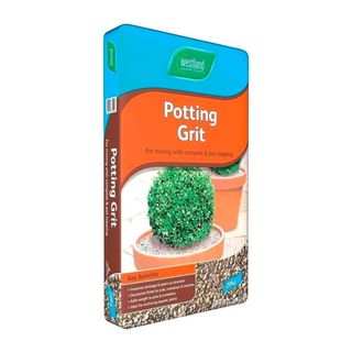 a 20kg bag of potting grit from Westland on white background