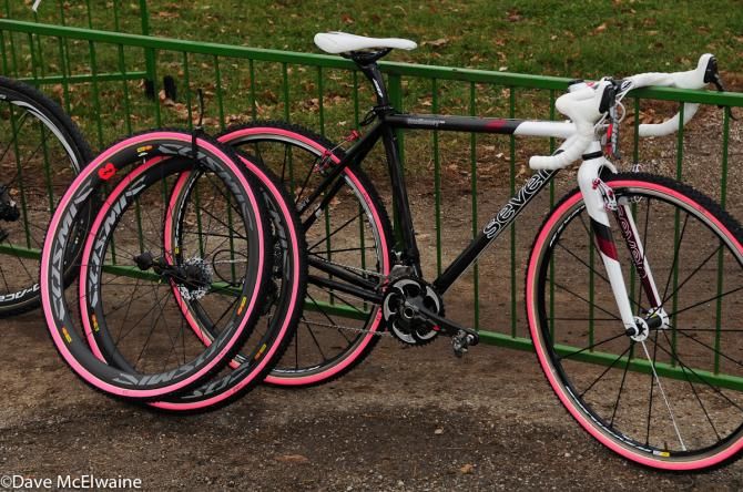 Mo Bruno-Roy's Seven bike and spare wheels