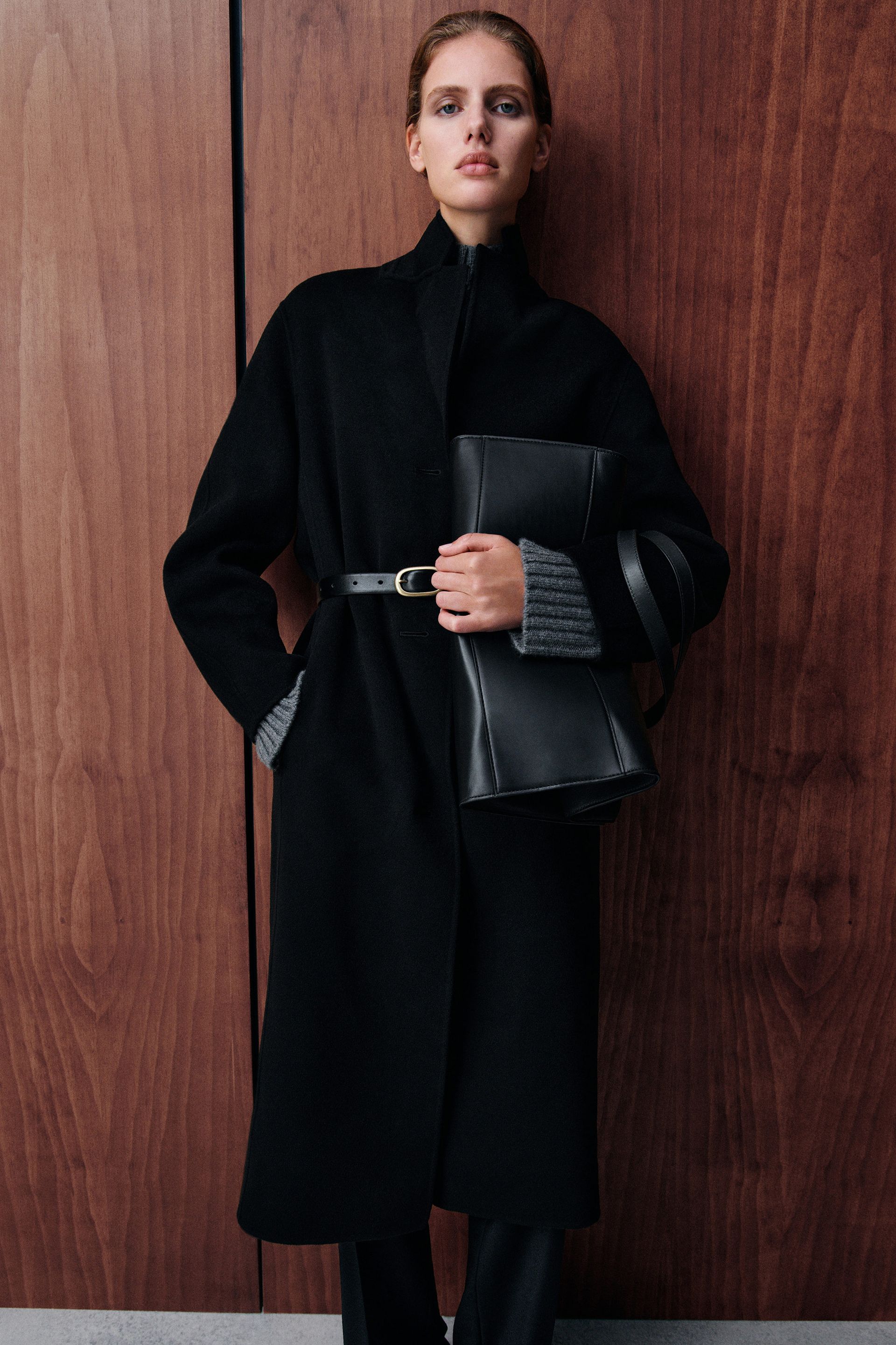 Double-Faced Wool Long Coat