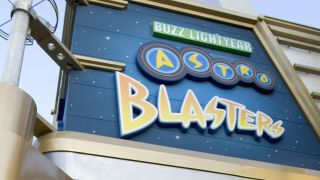 Buzz Lightyear Astro Blaster sign