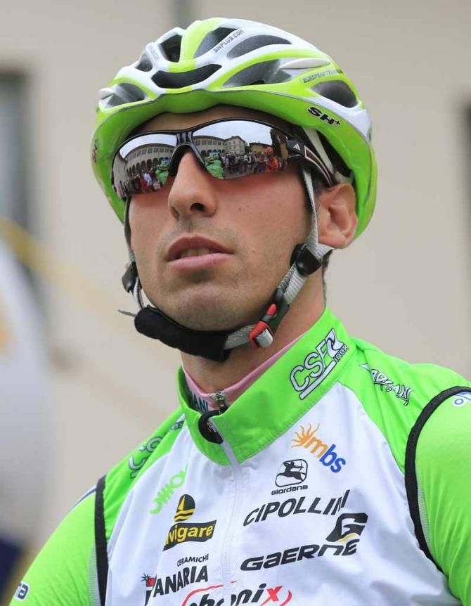 Stefano Pirazzi (Bardiani Valvole-CSF Inox) before Milano-Torino.