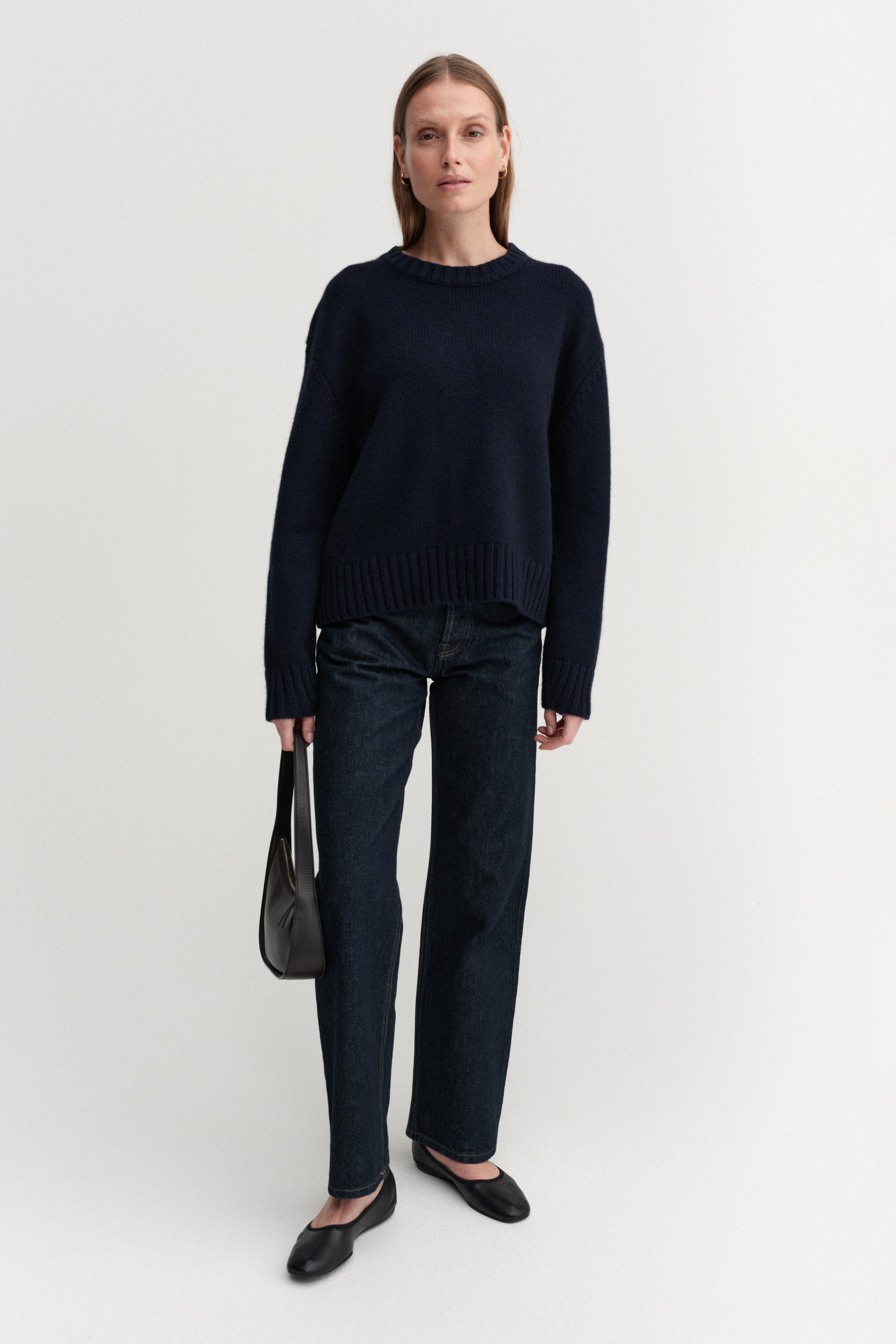 Cru Crewneck Sweater, Navy