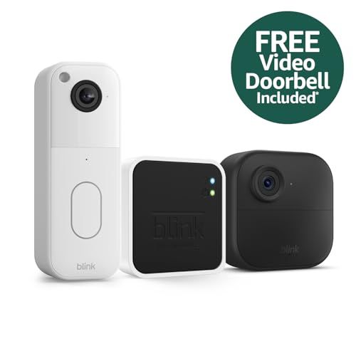 Blink Outdoor 4 (1pk System) + Free Blink Video Doorbell (white) | Wireless Hd Smart Security Bundle | Two-Year Battery Life | Diy Install | Two-Way Talk | Motion Detection | Sync Module 2 Included
