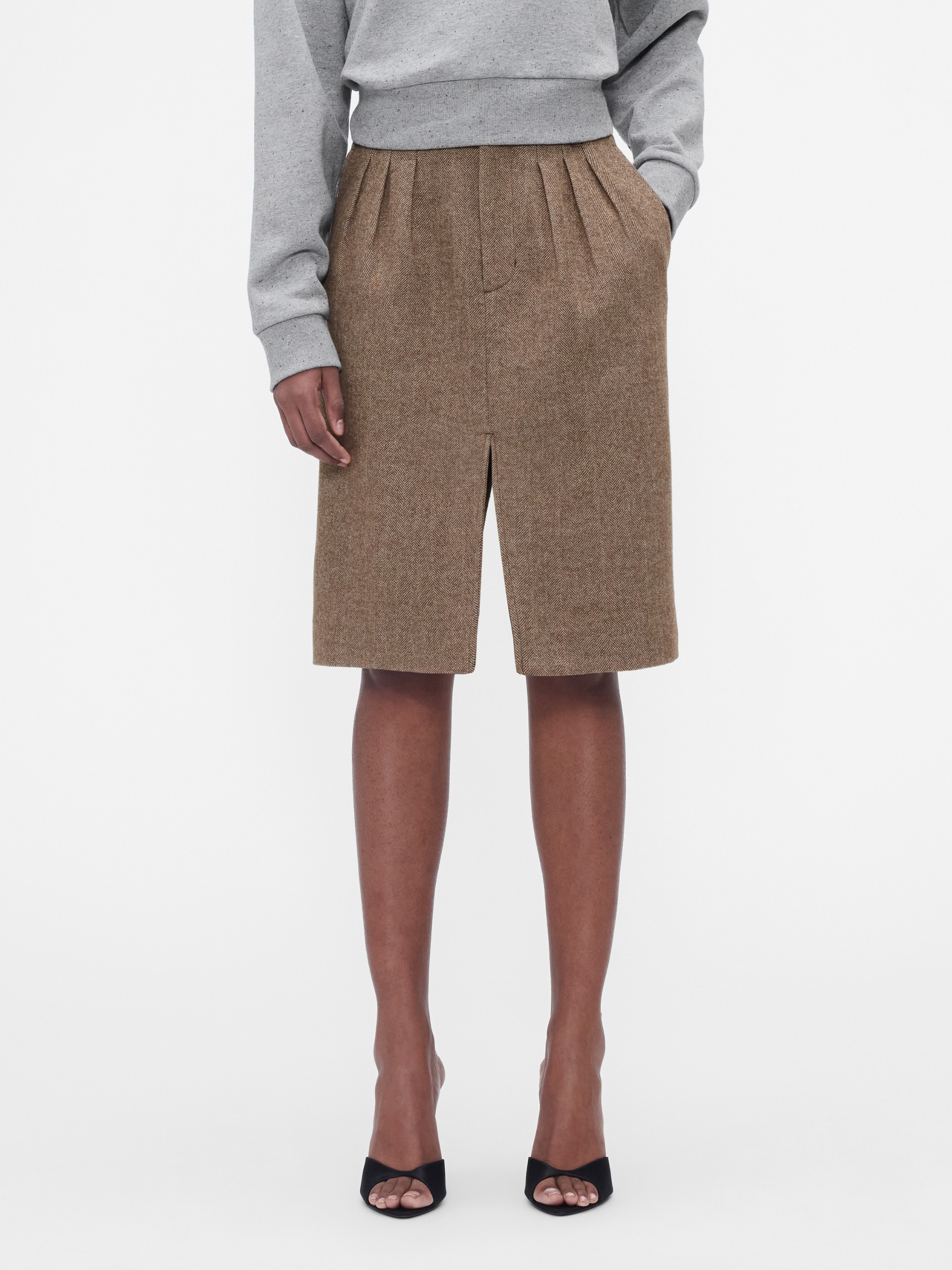 WOOL TAILORED SKIRT