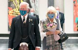 Prince Charles, Prince of Wales and Camilla, Duchess of Cornwall during a visit to officially open the redeveloped Aberdeen Art Gallery