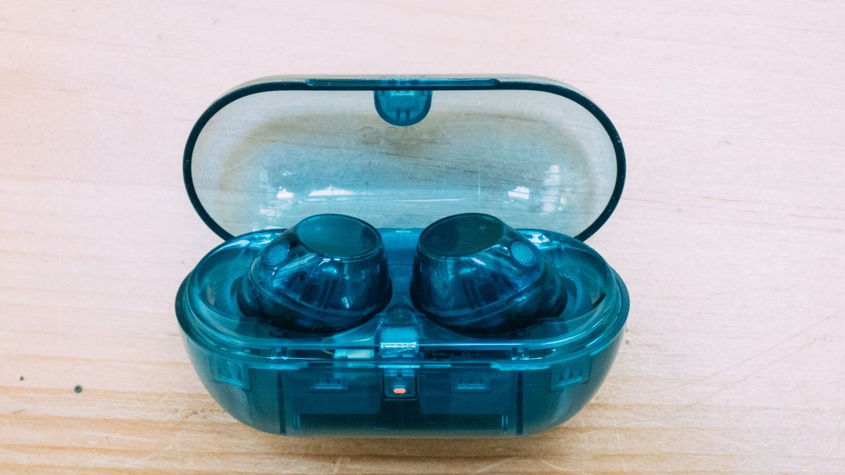 Sony WF-C710N earbuds in their charging case