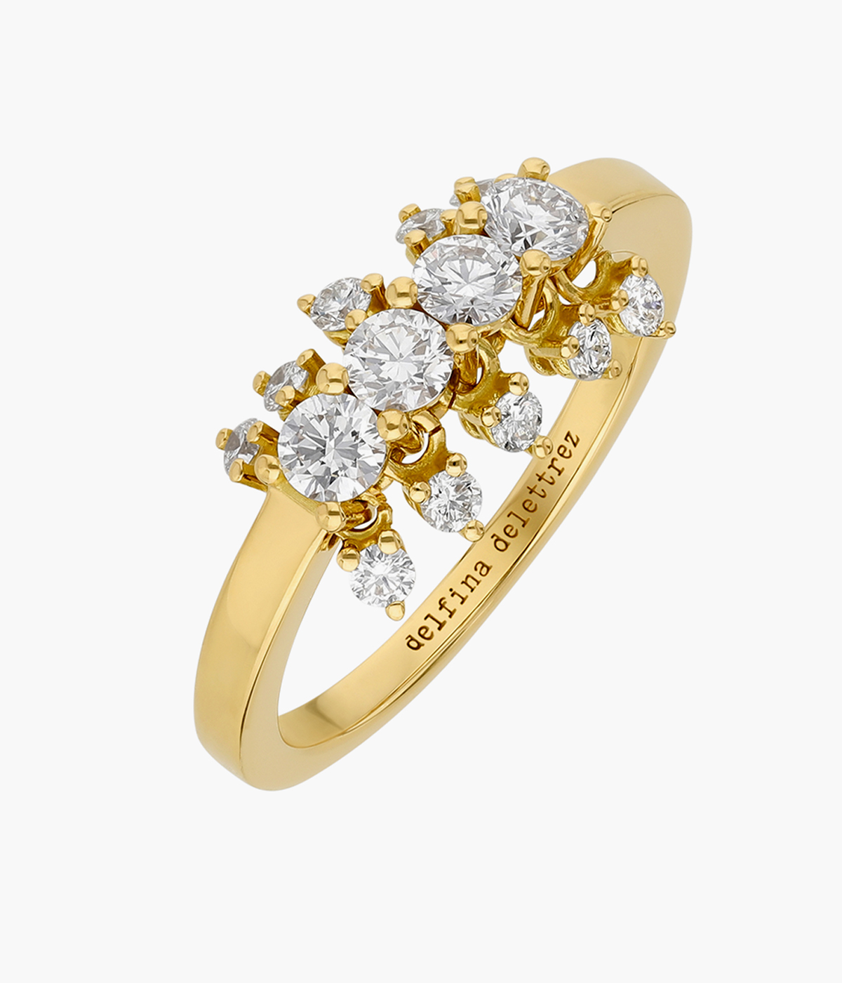 Gold and diamond engagement ring by Delfina Delettrez