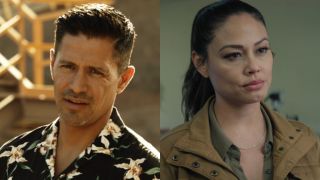 Jay Hernandez as Thomas Magnum on Magnum P.I./Vanessa Lachey as Jane Tennant on NCIS: Hawai'i.
