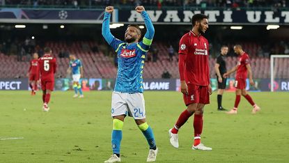 Lorenzo Insigne scored Napoli’s late winner against Liverpool in the Champions League last season 