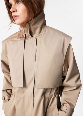 Funnel-Neck Trench Coat