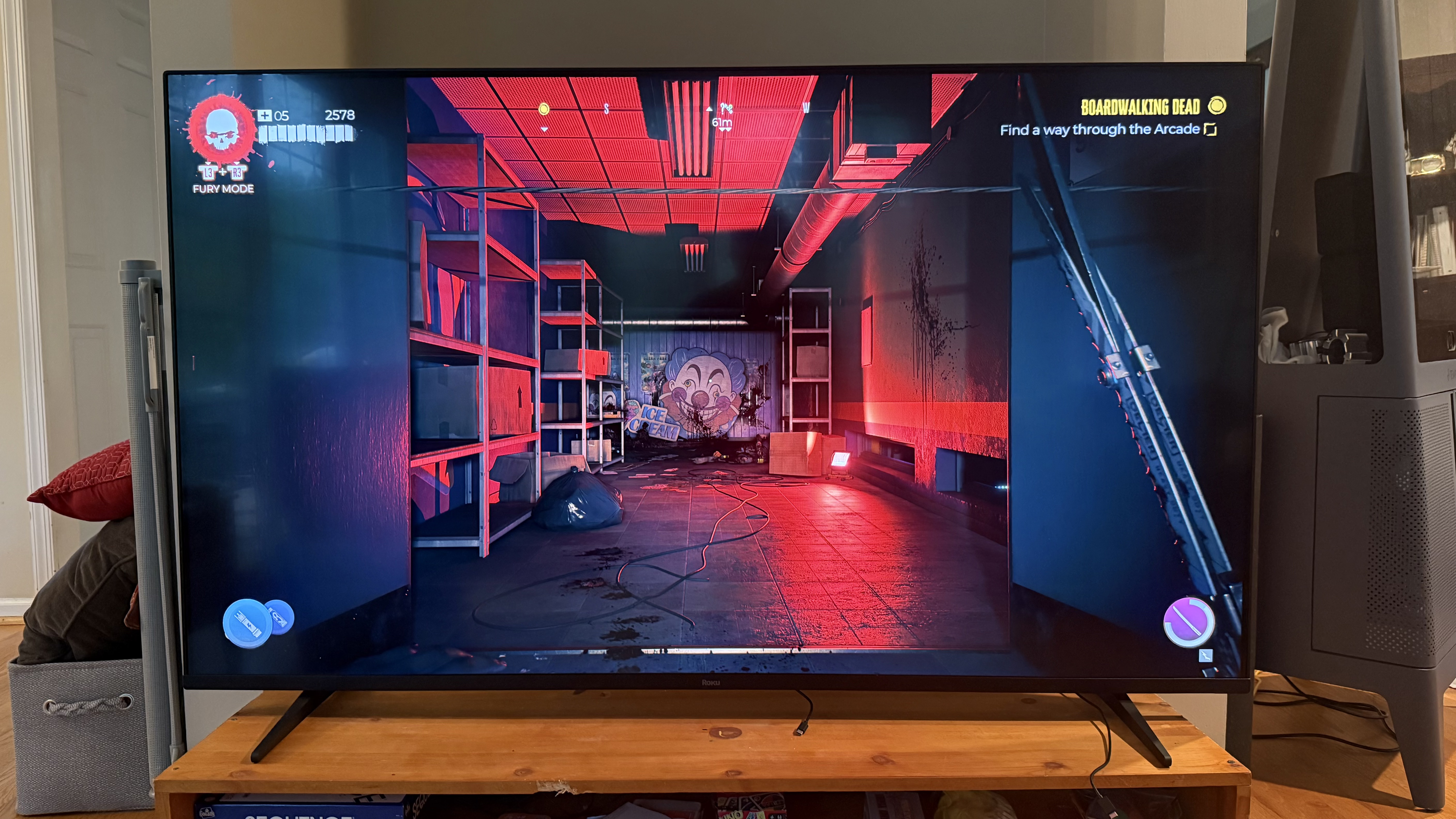 Roku Pro Series TV (2025) showing a game image from Dead Island 2