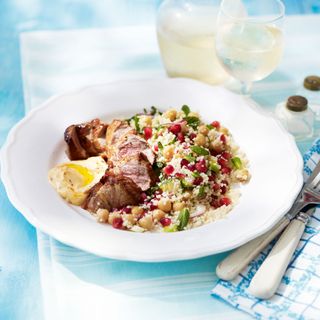 Lamb Fillet with Chickpea and Pomegranate Couscous