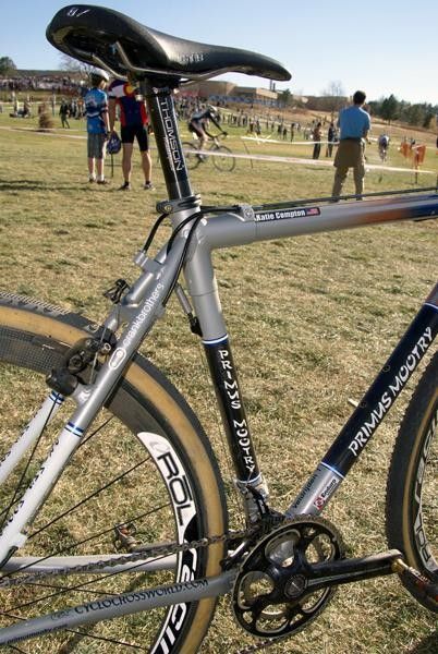 The striking paint covers up much of the carbon but the stepped joint is the dead giveaway.