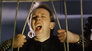 Rob Halford in the Breaking The Law video