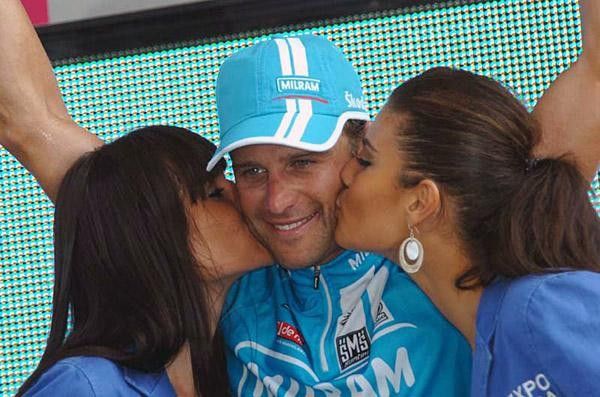 Smiles for Petacchi on the podium
