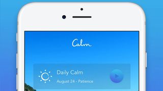 Phone screen displaying Calm dashboard