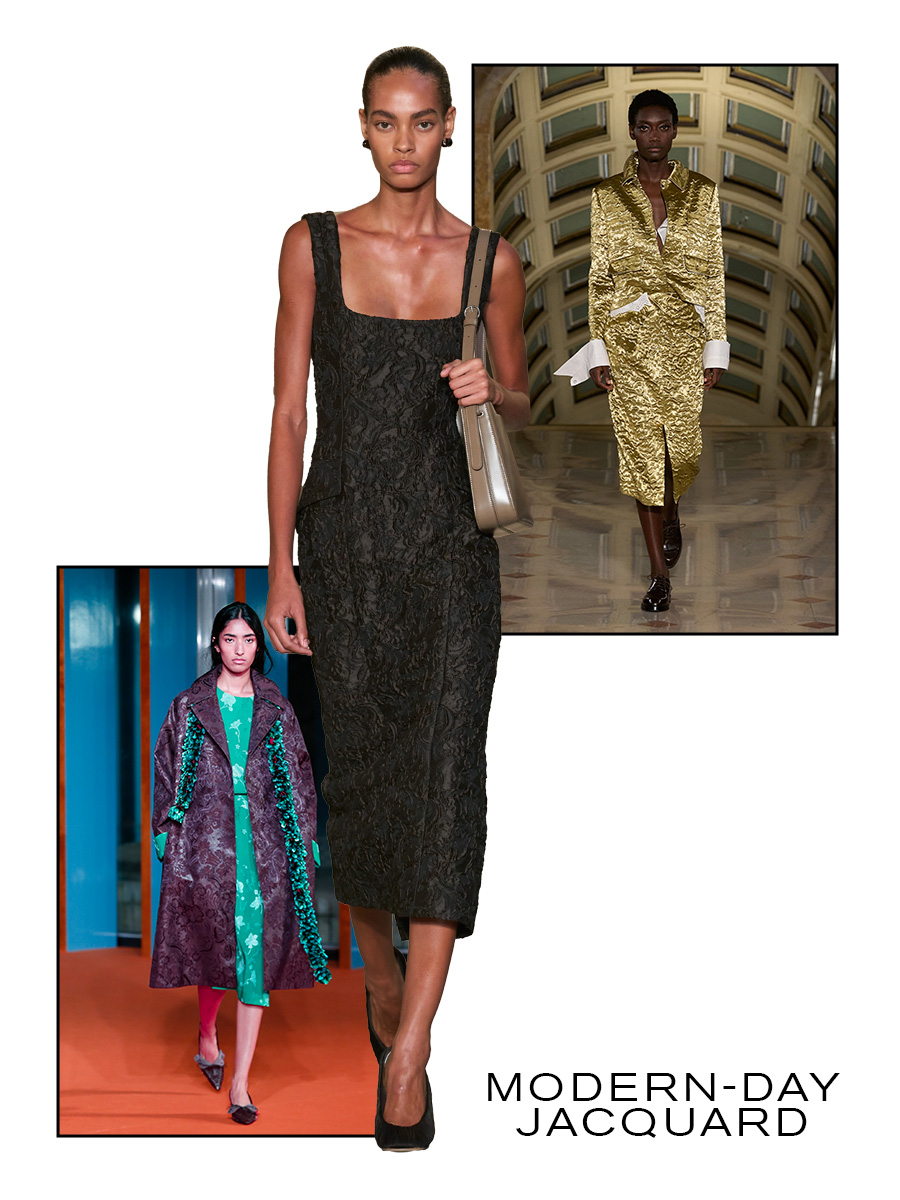 New York Fashion Week spring/summer 2027 runway models wearing jacquard.