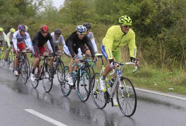 Ivan Basso (Liquigas) on the front for Nibalia