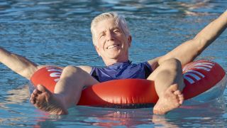 Tom Bergeron in a tube