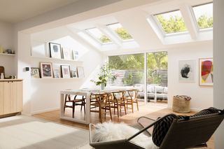 Roof windows in living space