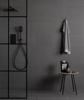 Dark grey rectangular Platinum Polished 60x30 Tiles by Walls and Floors